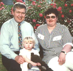 Rebecca's family: parents Gerard and Jane and sister Catherine
