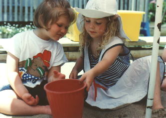 Playing in the sandpit